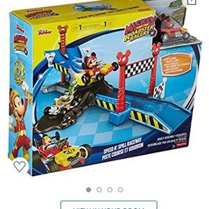 Mickey and the roadster racers race sets.